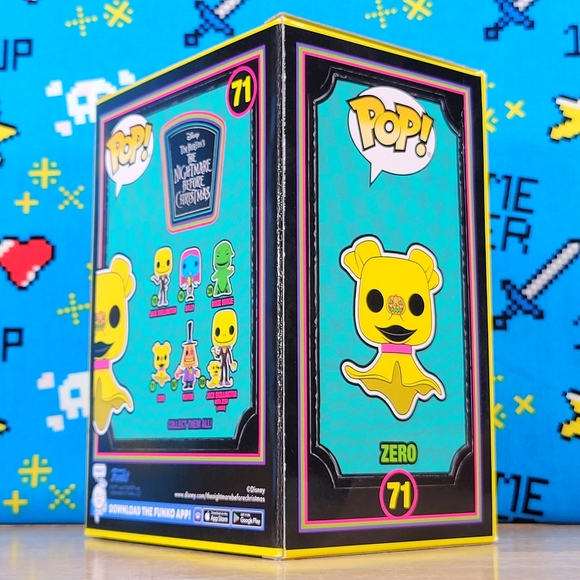 Funko PoP The Nightmare Before Christmas Zero #71 Halloween Vinyl Blacklight - Picture 3 of 12